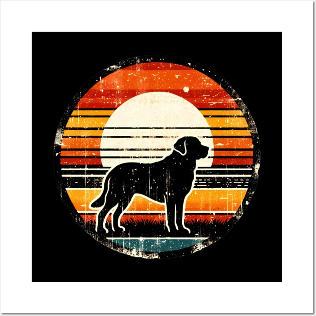 Labrador Retriever Dog Vintage Sunset Lab Lover Wall Art by Cuteness Klub